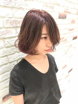ミディアム カラー 松山 真也のヘアスタイル