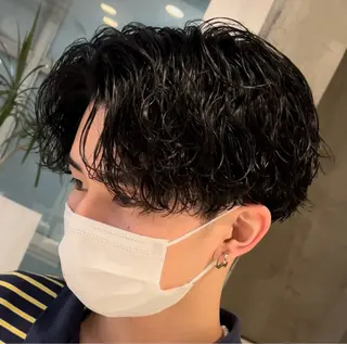 ミディアム パーマ ヘアアレンジ メンズ fifth 石川 凪のヘアスタイル