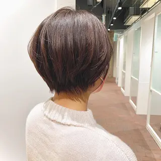 ショート カラー ヘアアレンジ 髪と心を整える美容師 透明感カラー/ボブのヘアスタイル