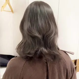 セミロング カラー ヘアアレンジ 🤎小顔レイヤー /ベージュ🤎友香のヘアスタイル