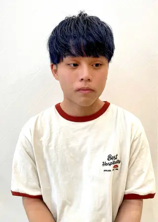 ショート カラー メンズ 縮毛矯正/ 似合わせ/古津遼平のヘアスタイル