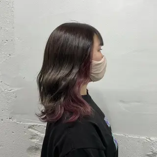 ミディアム カラー 🧡艶髪ちゅるん髪 🫧🧡YUKI❄️のヘアスタイル