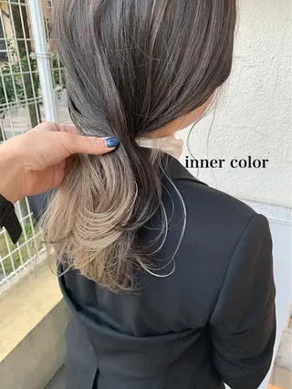 ミディアム カラー 透明感カラー👑 井上美乃里のヘアスタイル