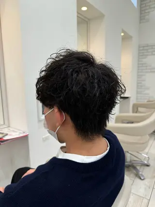 パーマ メンズ 岐阜メンズパーマ 伊藤瑠星のヘアスタイル