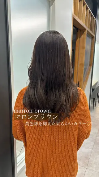 ロング カラー SAKINO. ベージュカラーのヘアスタイル