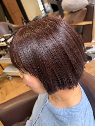 ショート カラー 溝口 槙里也のヘアスタイル