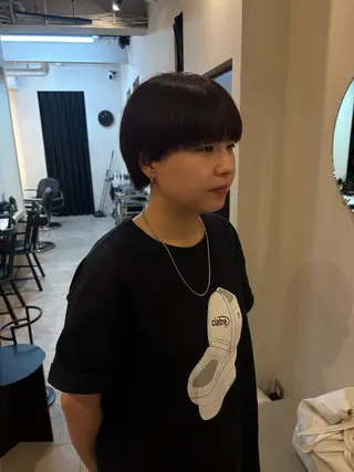 ショート パーマ 魚谷 綾渚のヘアスタイル
