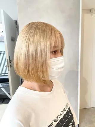 ショート カラー ハイトーン×レイヤー ／遠藤将太のヘアスタイル