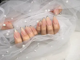 ネイル I-nailロング /ワンホン/キラキラのネイルデザイン
