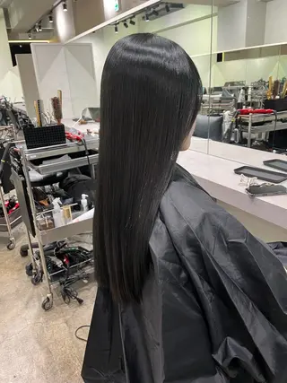 セミロング パーマ 縮毛矯正 特化生田のヘアスタイル
