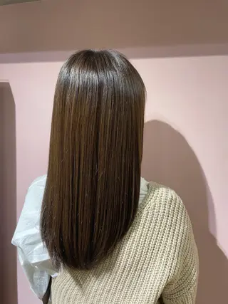 セミロング 顔まわりcut🌿 Hinakoのヘアスタイル