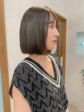 ミディアム カラー aco/名古屋.栄 ボブ/透明感カラーのヘアスタイル