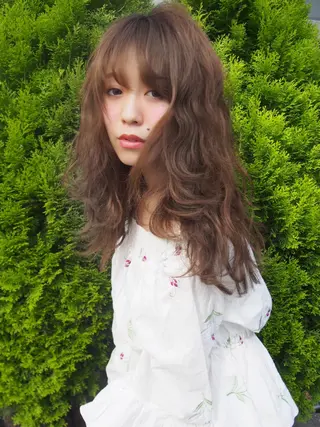ロング 藤本 憲吾のヘアスタイル