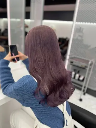 ロング カラー 💖似合わせカラー レイヤー💖縮毛矯正のヘアスタイル