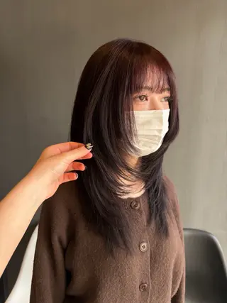 ミディアム ayumi / 郡山/暖色カラーのヘアスタイル