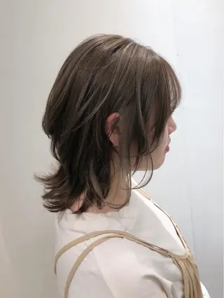 ショート カラー パーマ ヘアアレンジ 顔周りカット・相談 レイヤーも◎しずくのヘアスタイル