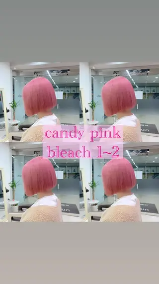ミディアム カラー ピンクカラー🎀/ ミルクティー🍼花音のヘアスタイル