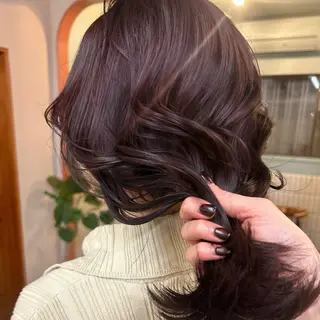 セミロング カラー MUKU リカのヘアスタイル