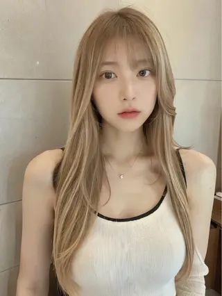 カラー 顔まわり/W カラー/リョウのヘアスタイル