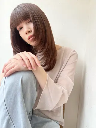 ロング 骨格矯正カット🫧 🧸MOMOEのヘアスタイル