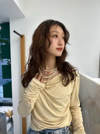 ロング カラー ハイトーン/透け感 カラー🎀真香のヘアスタイル