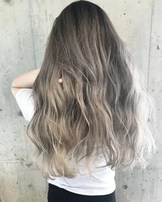 ロング カラー パーマ ヘアアレンジ メンズ キッズ ネイル マツエク・マツパ 韓国風×透明感カラー 髪質改善オタベシンヤのヘアスタイル
