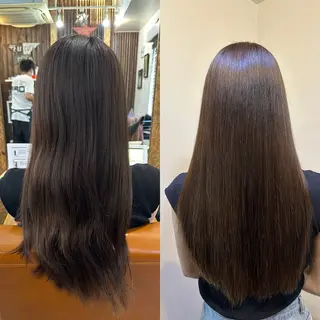 ロング カラー ブリーチ毛対応酸性 ストレート🌈サキのヘアスタイル