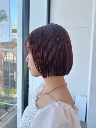 ミディアム ボブ　フレンチボブ/ レイヤー縮毛Yukiのヘアスタイル