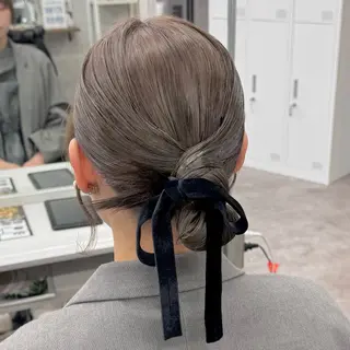 ミディアム ヘアアレンジ JUNSHIN🦋 ヘアセット／カラーのヘアスタイル