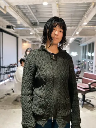 ミディアム パーマ KOOKI スティードトーキョーのヘアスタイル