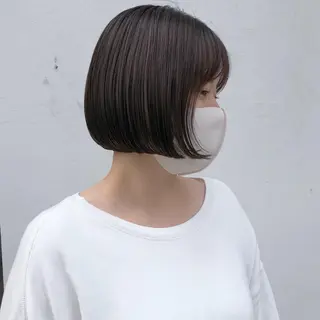 ショート ボブ♡柔らかいカラー 實松栞理のヘアスタイル