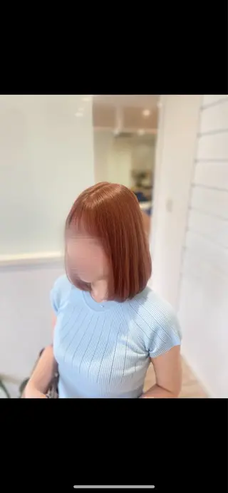 ミディアム ボブ/艶髪 soleilrukaのヘアスタイル