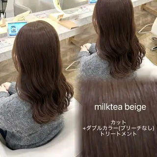 セミロング 𝜗𝜚ブリーチ ／レイヤー𝜗𝜚のヘアスタイル