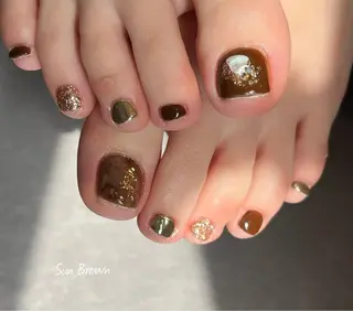 ネイル Sun Brown サンブラウンのネイルデザイン