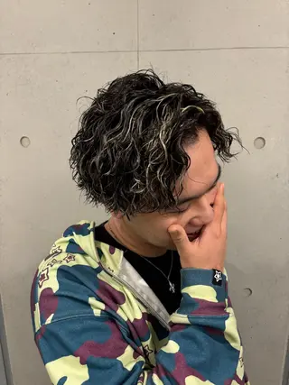 ショート カラー パーマ メンズ メンズサロン/戸塚駅 東口3分/冨田大輝のヘアスタイル