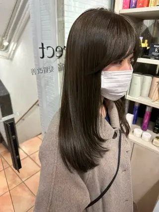 ロング カラー 髪質改善🩵縮毛矯正 代々木/木下のヘアスタイル