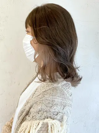 ミディアム カラー パーマ ヘアアレンジ ITbyALBUM 浦和店のヘアスタイル