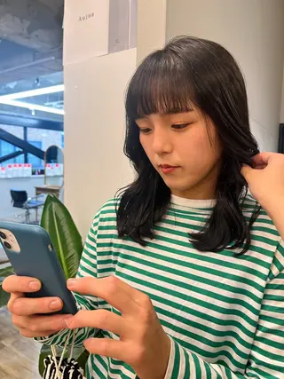 ミディアム カノエ大濠店／カラー AZUのヘアスタイル