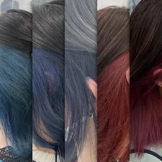 セミロング ヘアアレンジ 🫧ハイトーン🫧 ベージュ🫧徹哉のヘアスタイル