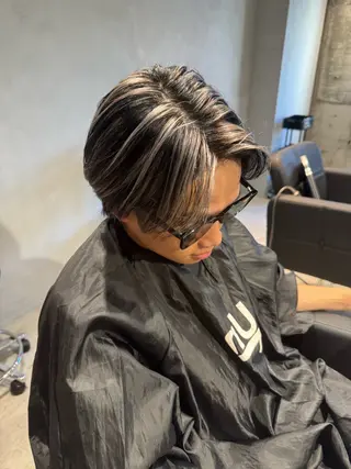 ミディアム カラー パーマ メンズ メンズ特化 しゅうへいのヘアスタイル