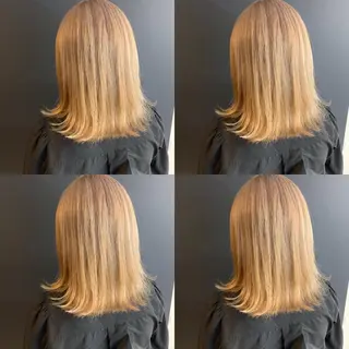 ミディアム カラー ✨縮毛矯正✖︎顔周り レイヤー✨ナカムラのヘアスタイル