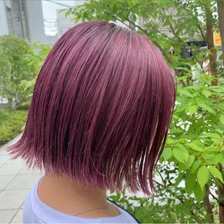 ショート カラー パーマ ヘアアレンジ 🌈インナーカラー ‘ショウマ’🌈のヘアスタイル