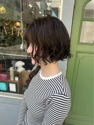 ショート パーマ 清水千優/パーマ/ メンズパーマのヘアスタイル