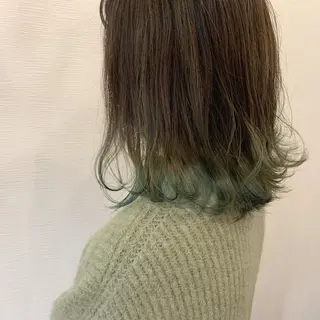 ミディアム カラー 池田 真由美のヘアスタイル