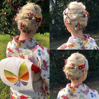 ヘアアレンジ ツノガイ エリのヘアスタイル