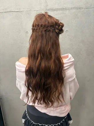 ロング ヘアアレンジ 暖色/ブラウン/ 透明感/ゆうかのヘアスタイル