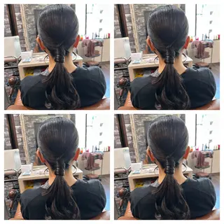 セミロング ヘアアレンジ 🎀推し活ヘアー🎀 Yuuna🐰💖のヘアスタイル