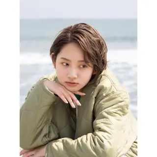 ショート 茅ヶ崎/ショートボブ /ハイトーン/片野のヘアスタイル