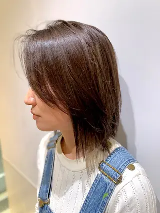 ミディアム カラー 透明感カラー/ボブ 今気になること占う人のヘアスタイル