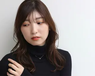 セミロング 韓国風🇰🇷うる艶 レイヤー/海青🫧のヘアスタイル